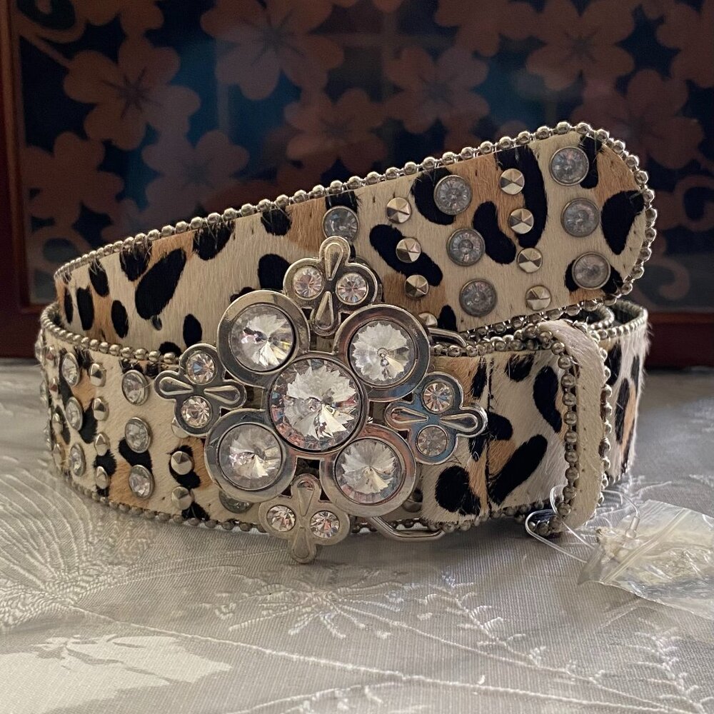 Leopard spotted belt by Buckle